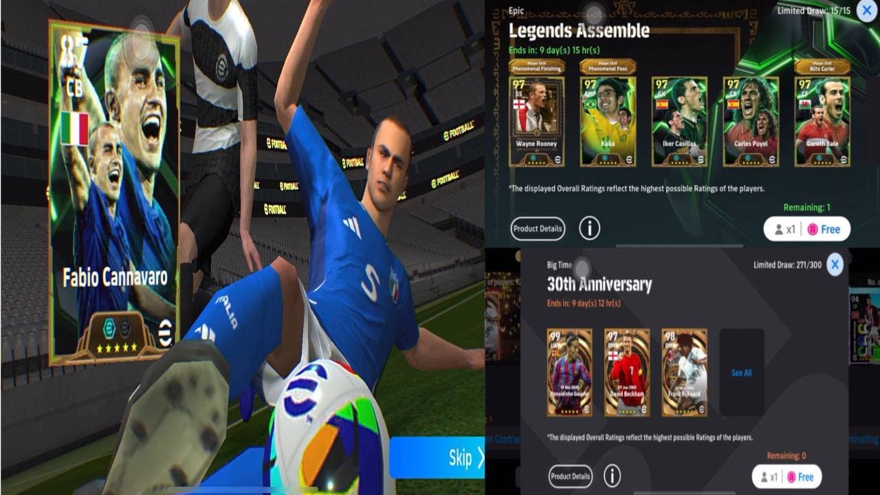 30th anniversary big time box selection token in efootball and selection contract free trick