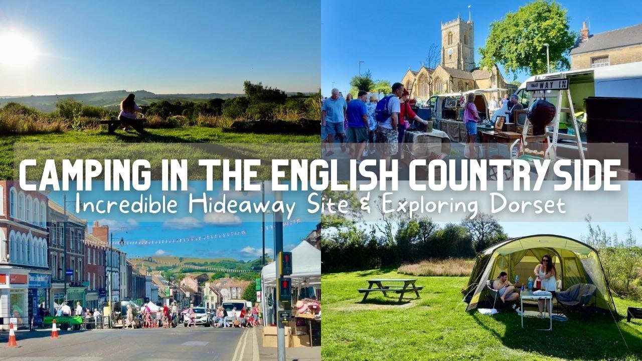 TENT CAMPING IN THE ENGLISH COUNTRYSIDE | Hidden Gem in Dorset, Exploring Bridport, Saturday Market