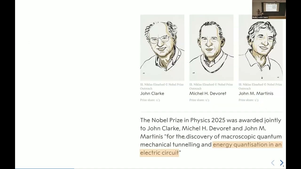 IQS Public Talk - Understanding the 2025 Nobel Prize in Physics by Justin Dressel