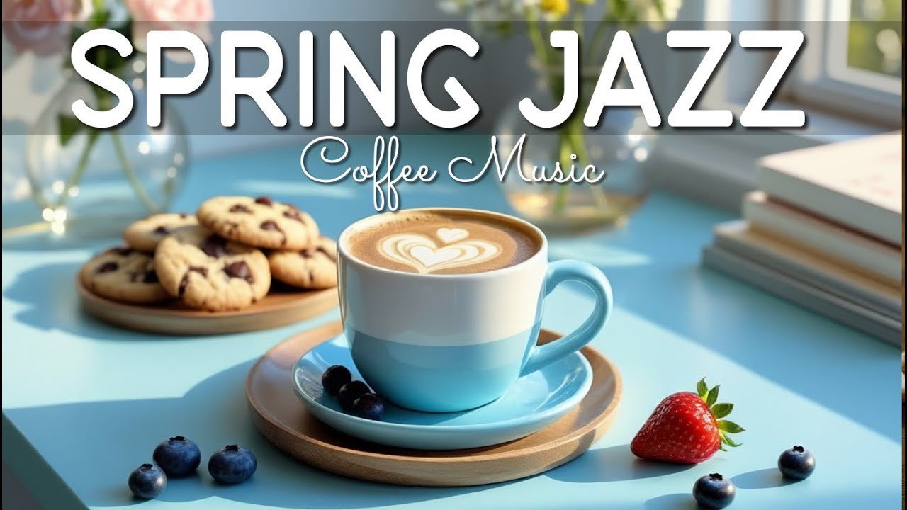 Spring Morning Coffee ☕ Cozy Jazz Cafe Music & Relaxing Bossa Nova Piano for Study and Work