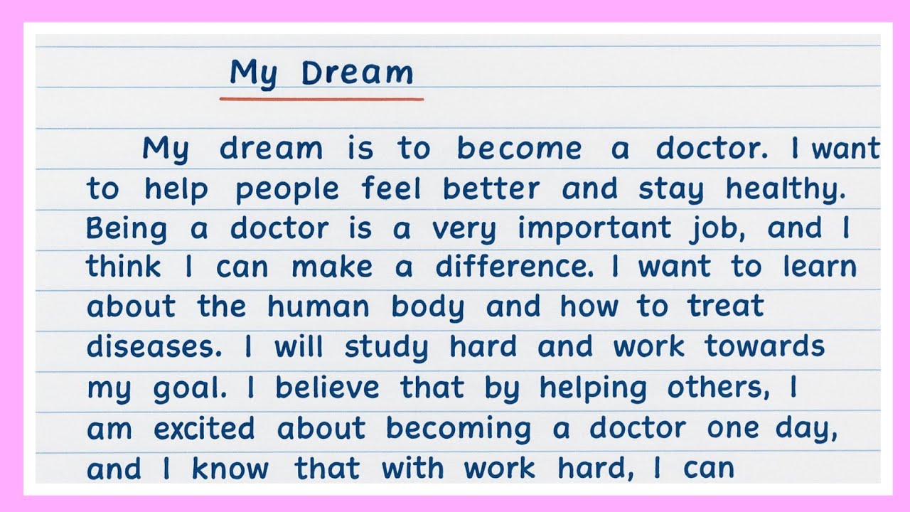 Paragraph on My Dream Job Doctor | My Aim in Life Doctor | Short Essay in English for Students