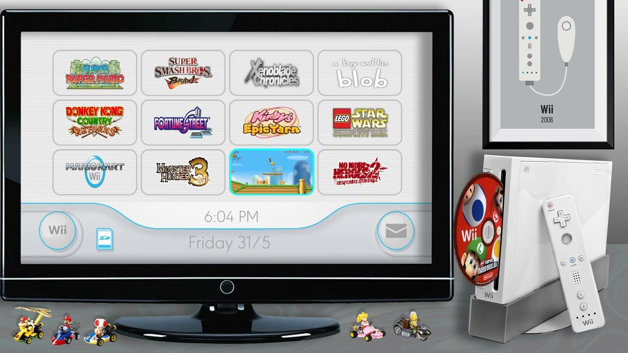 Nintendo Wii - Original menu / game theme - Attract Mode +