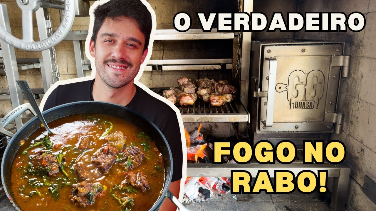 Como fazer RABADA na CHURRASQUEIRA com POLENTA CREMOSA no caldo de cupim 