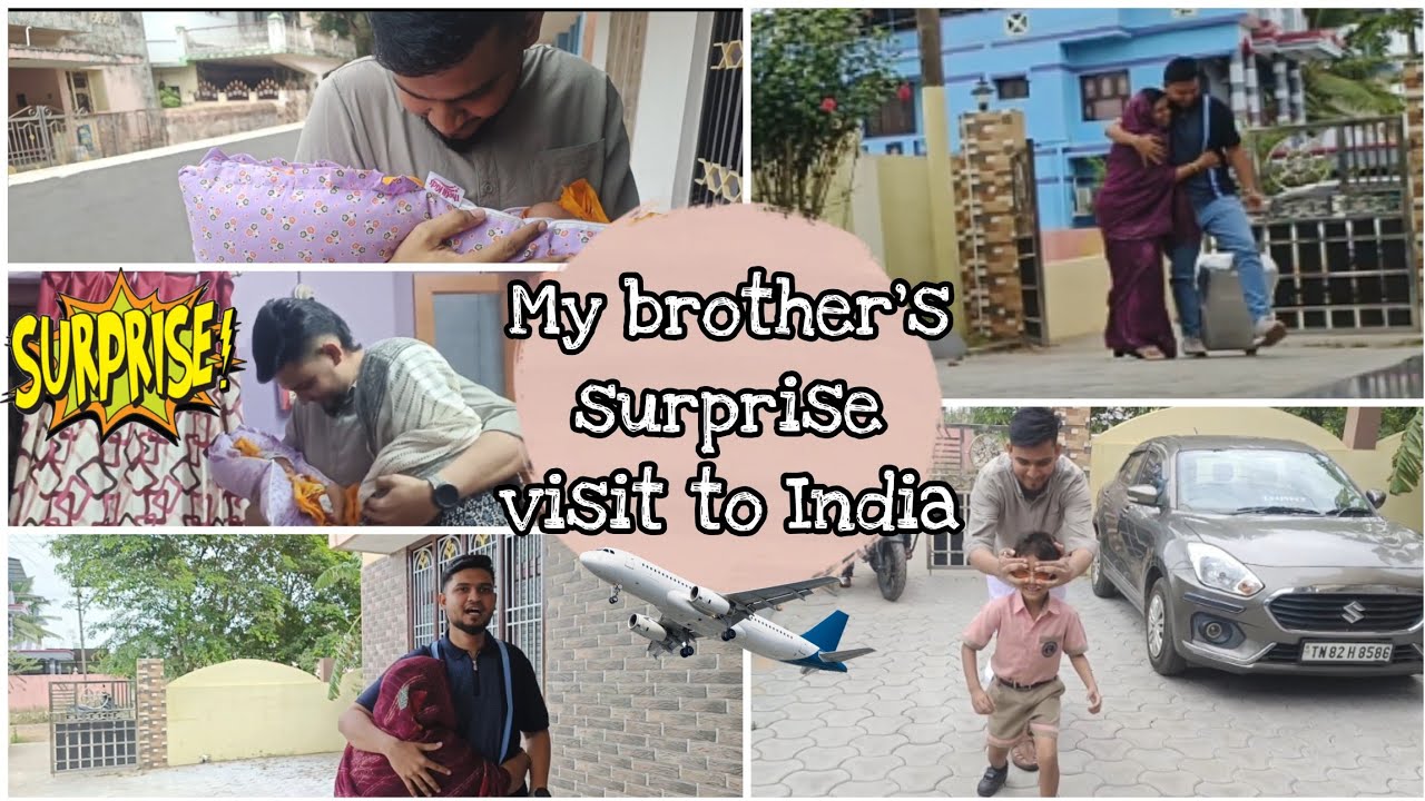 My brother's First meet of his baby 🍼/ surprise visit to all /Qatar to India