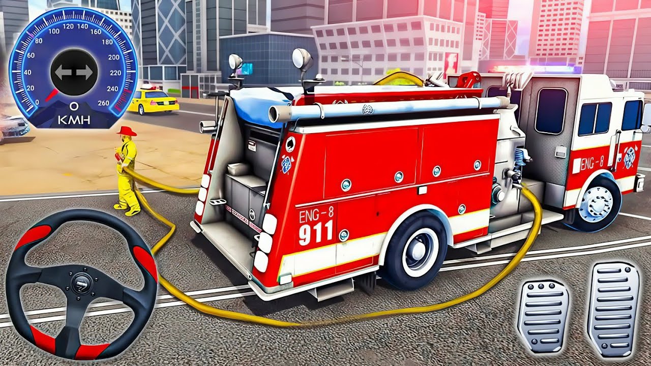 Fire Truck Rescue Sim 3D - 911 Emergency Real Heroes: I'm Fireman - Android GamePlay