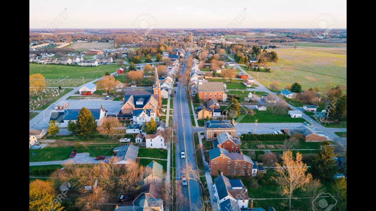 Driving Across Shrewsbury, York County, Pennsylvania, United States