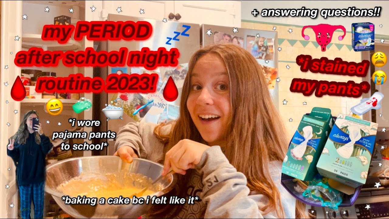 Мой распорядок дня после школы во время месячных в 2023 году! (+ выпечка вместе со мной и мини-во...