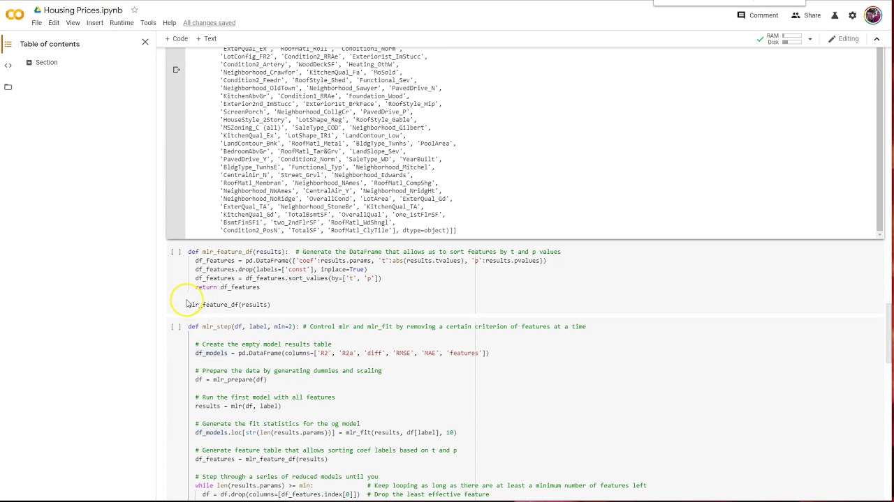 Python Practice: Housing Prices: Multivariate Automation