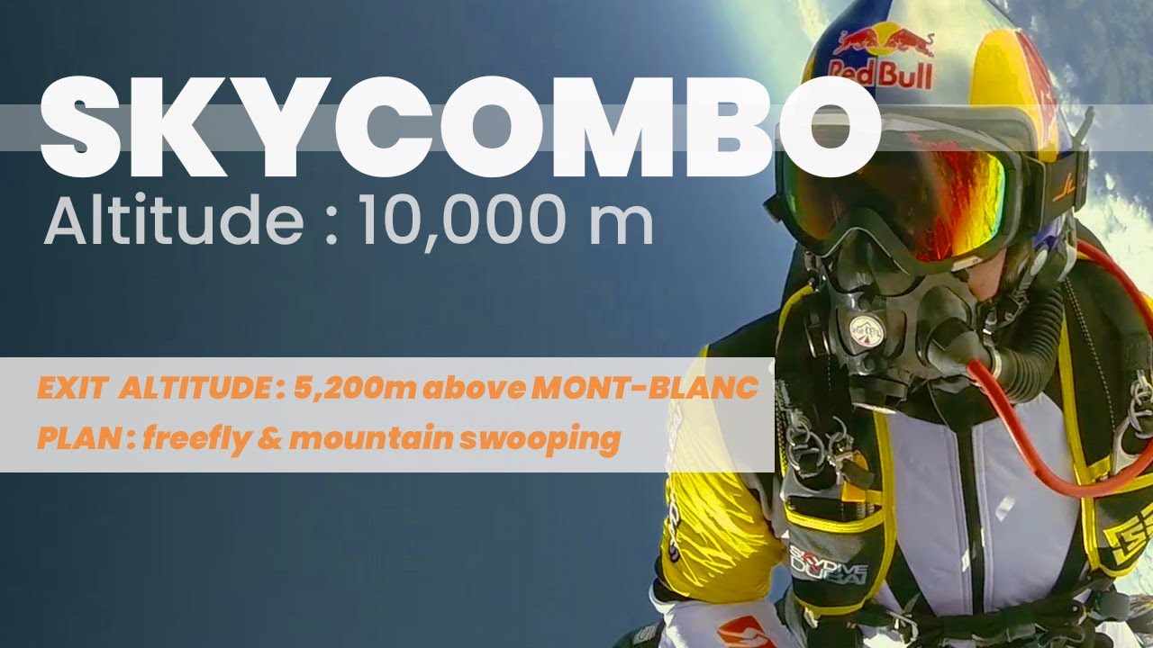 SKYCOMBO : freeflying at 10,000m and speed flying along Mont blanc