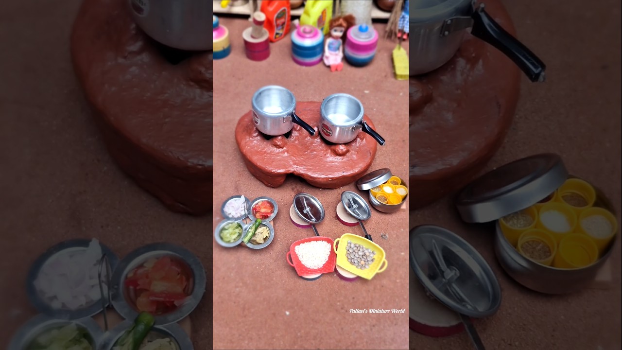 Miniature Dal Chawal | Mini Cooking #shortsfeed #shorts