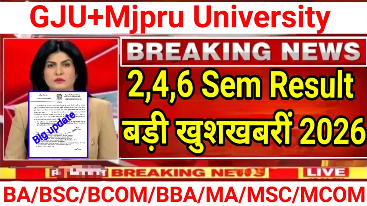 Mjpru results 2026|| 2,4, 6 Sem Result बड़ी खुशखबरीं 2026, B.A/B.SC/B.COM/B.BA/B.CA .etc
