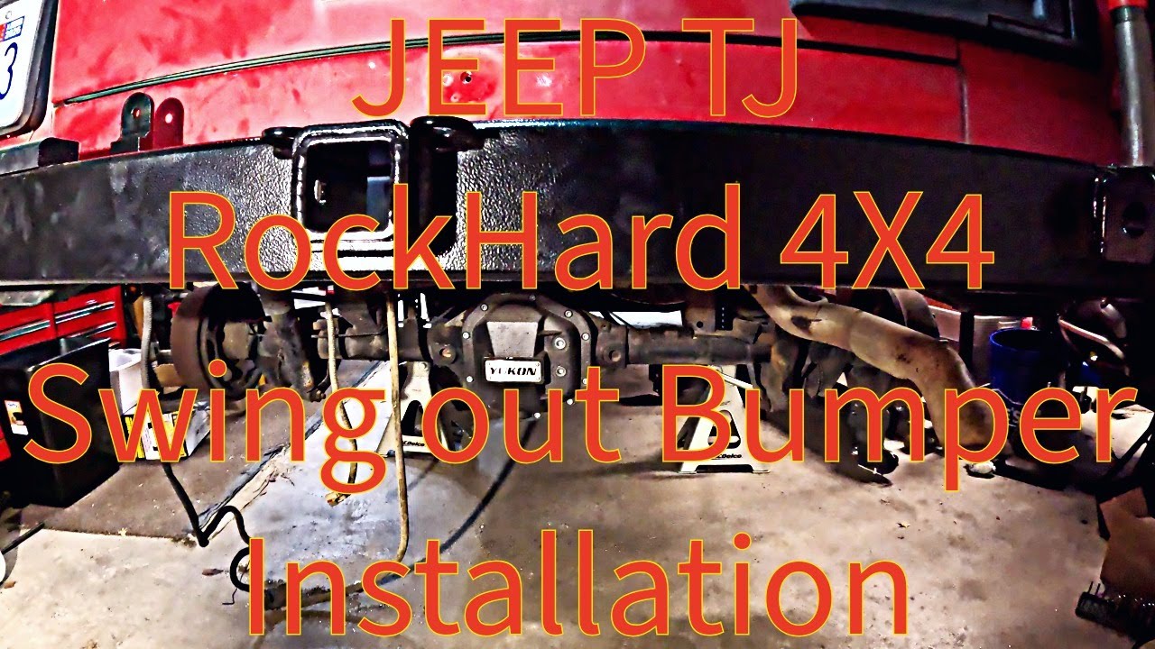 Installing a Rock Hard 4X4 Tire Carrier Bumper on a Jeep TJ | This Old TJ