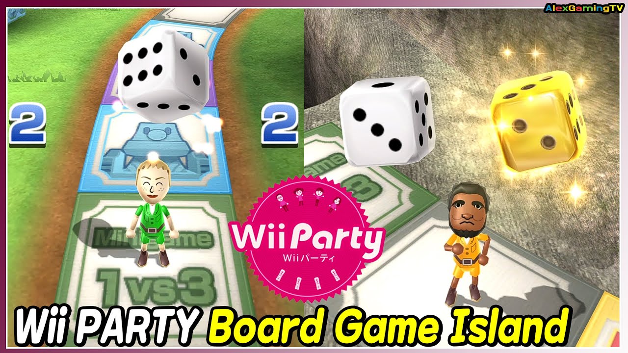Wii Party - Board Game Island (Beginner com) Barbara vs Gwen vs Jessie vs Patrick | AlexGamingTV