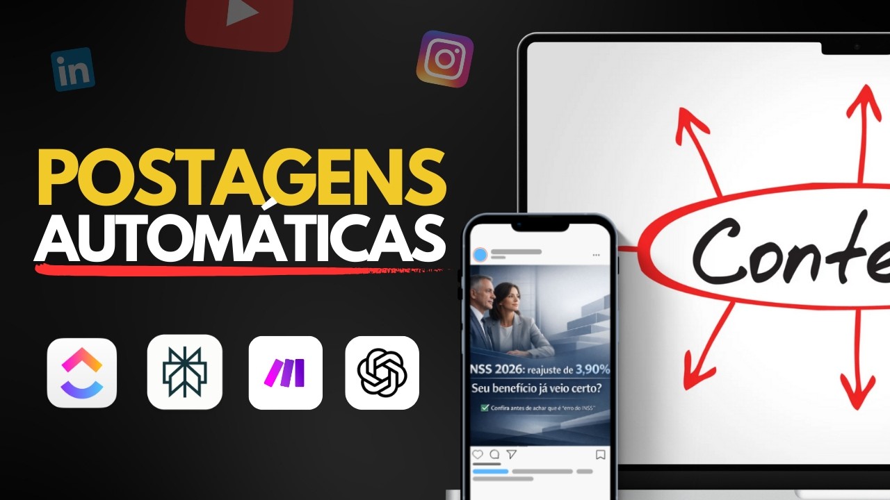 Como Criar Conteúdo AUTOMÁTICO para Redes Sociais | Como Criar Automação de Conteúdo - Tutorial Make