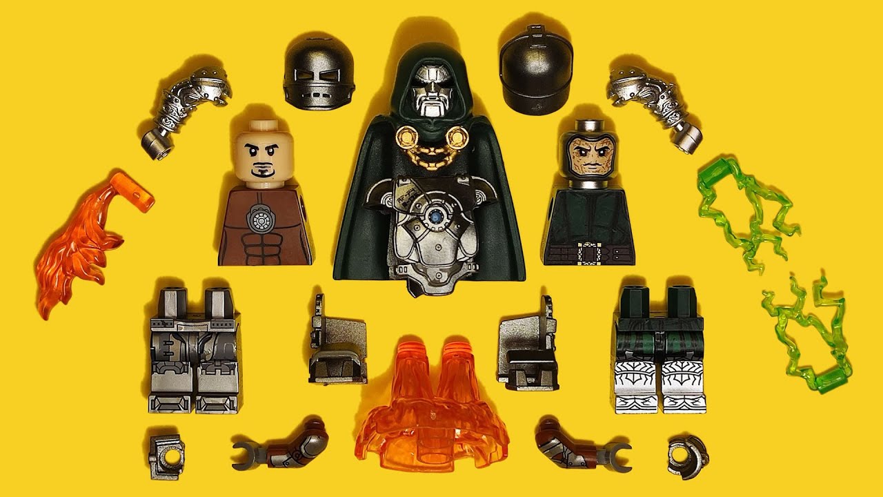 LEGO Marvel Characters: Tony Stark | Iron Man | Doctor Doom | Unofficial Minifigure