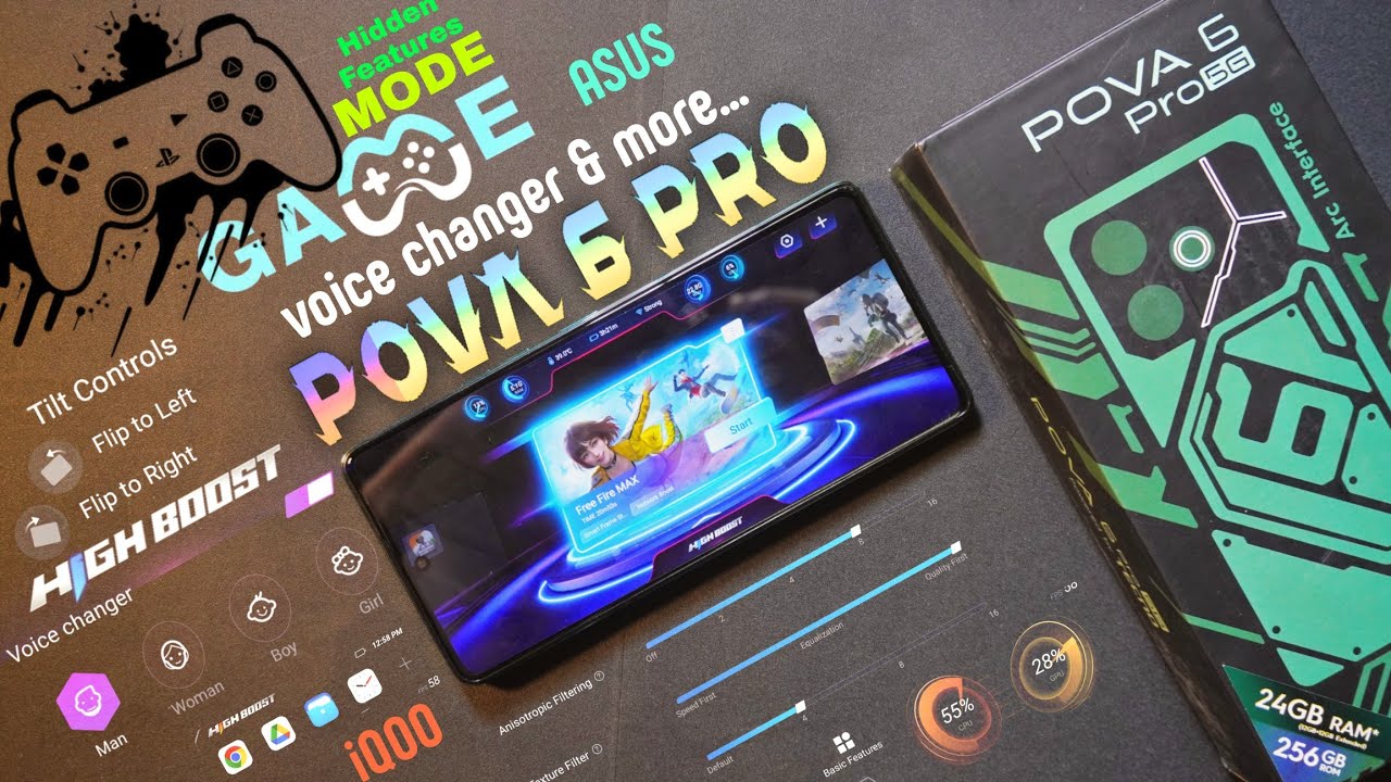 Tecno Pova 6 Pro Game Mode like iQOO & ASUS hidden features 🤯 voice changer & more...