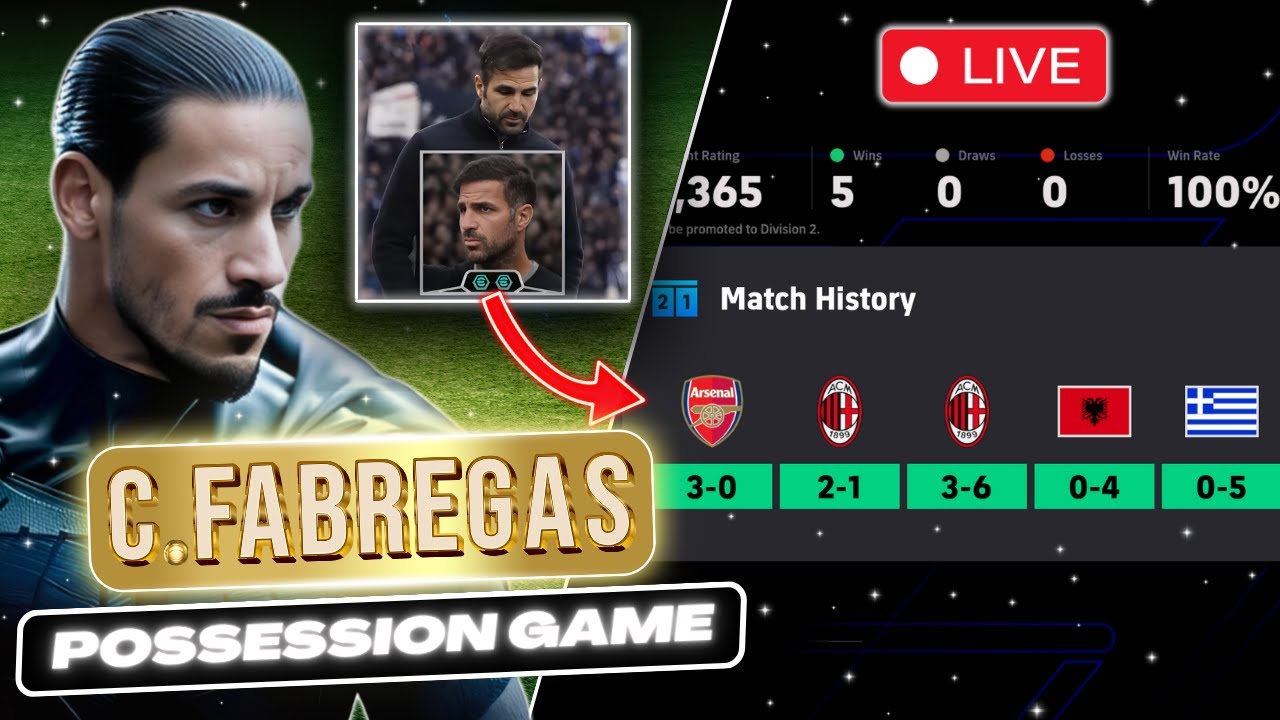 ROAD to DIVISION 1 with CESC F&Agrave;BREGAS 🔥 Can I Do it UNDEFEATED?! 🔴 eFootball 2026 Live with Mednasah