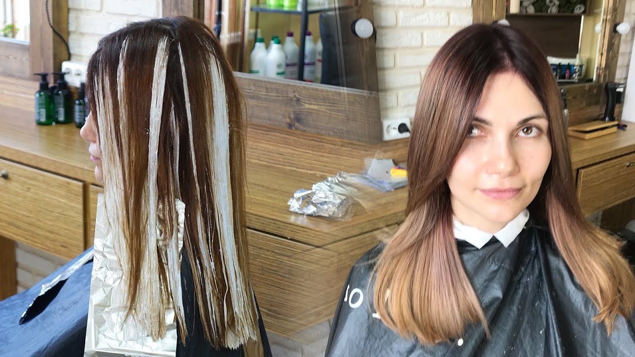 БАЛАЯЖ ТЕХНИКА КОММЕРЧЕСКОЕ ОКРАШИВАНИЕ BALAYAGE ON DARK HAIR