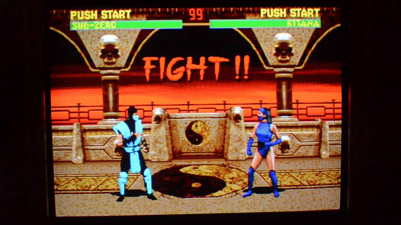 Mortal Kombat 2 (Sega Genesis) on CRT TV via SCART RGB- Soak test &ndash; Real hardware
