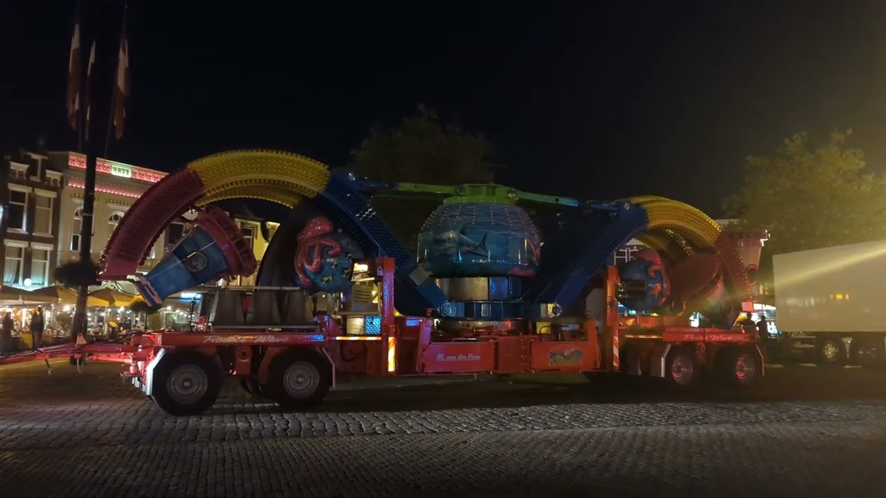transport en opbouw kermis Gouda 2024