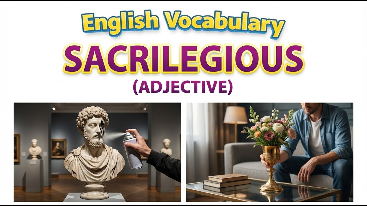 2366) Sacrilegious –  Word Meaning, word use,  Synonyms & Antonyms  |  English vocab builder