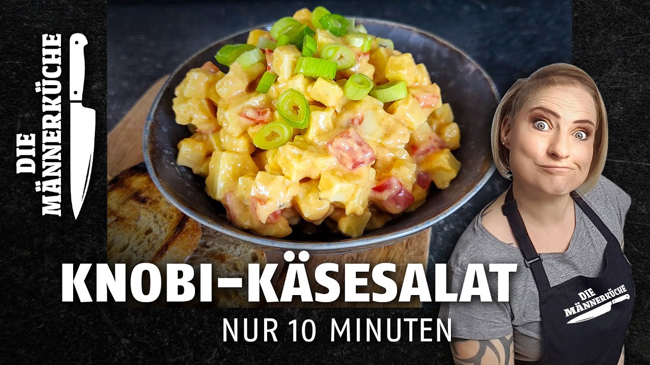 🧄🧀 Knoblauch-K&auml;sesalat I Schnelles Abendessen I Einfaches Rezept