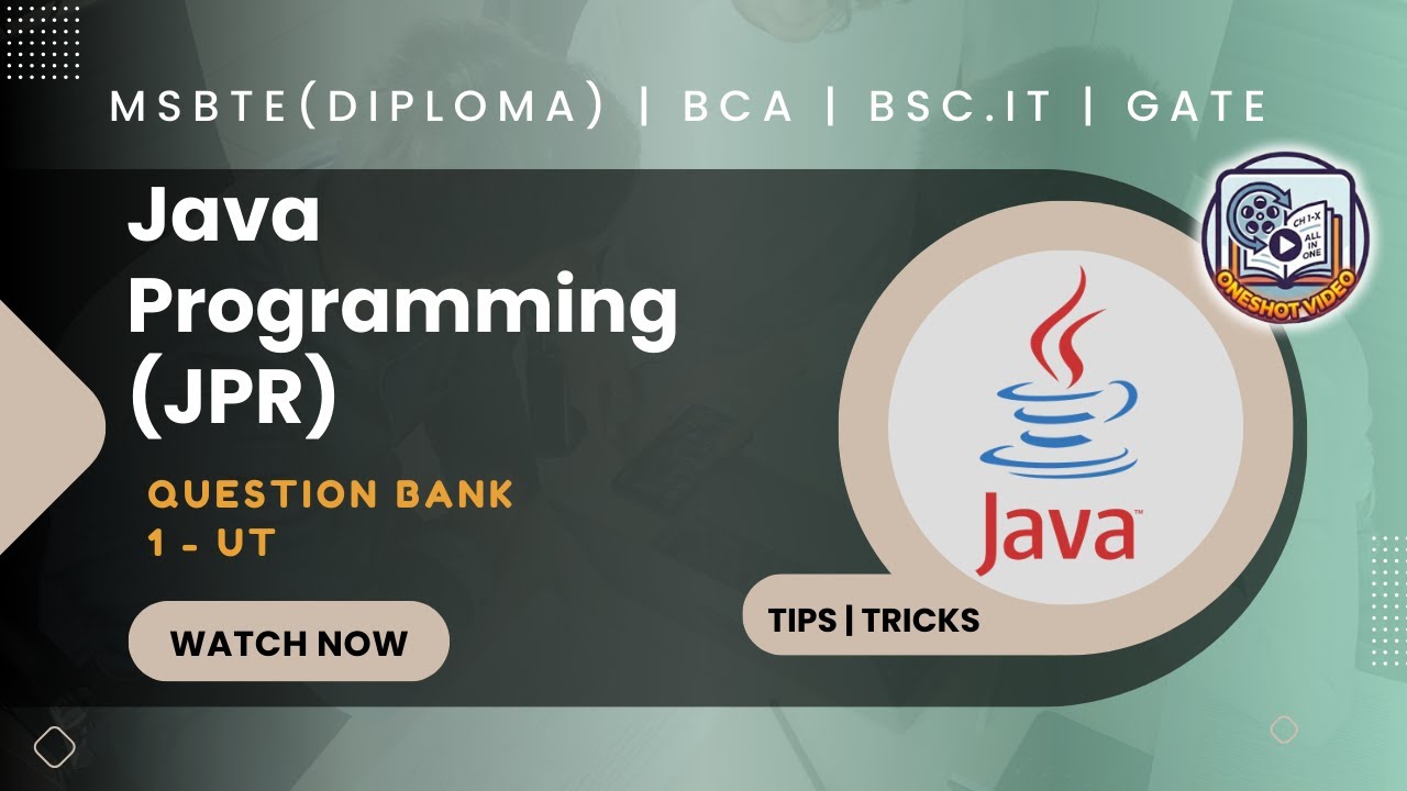 🎯JPR - QB - UT 1 | MSBTE | K Scheme | 🚀#msbtediploma #programming #clanguage #diplomaengineering