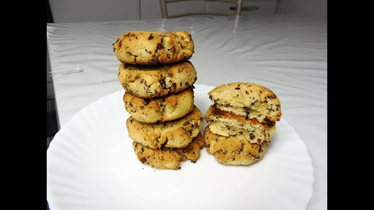 BISCOTTI FITNESS E LOW CARB CON GOCCE DI CIOCCOLATO! senza farina ne latte
