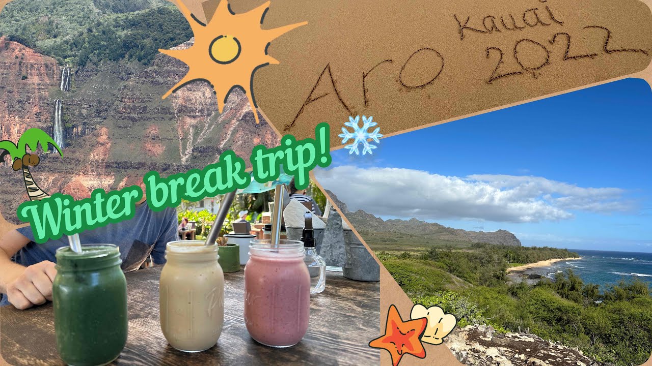 Winter Break trip 2022! ✈️ Hawaii! (Island of Kauai, The Garden Island!) 🌴 | Easy Life with Aro
