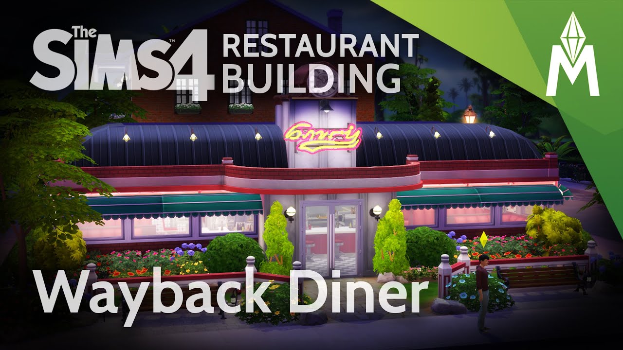 The Sims 4 Restaurant Building - Wayback Diner (Micro Build)