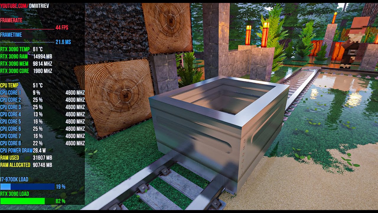 RTX 3090 Minecraft Realism Mats 1024x EXTREME settings / PTGI 11 / Realistic Graphics / Ray Tracing