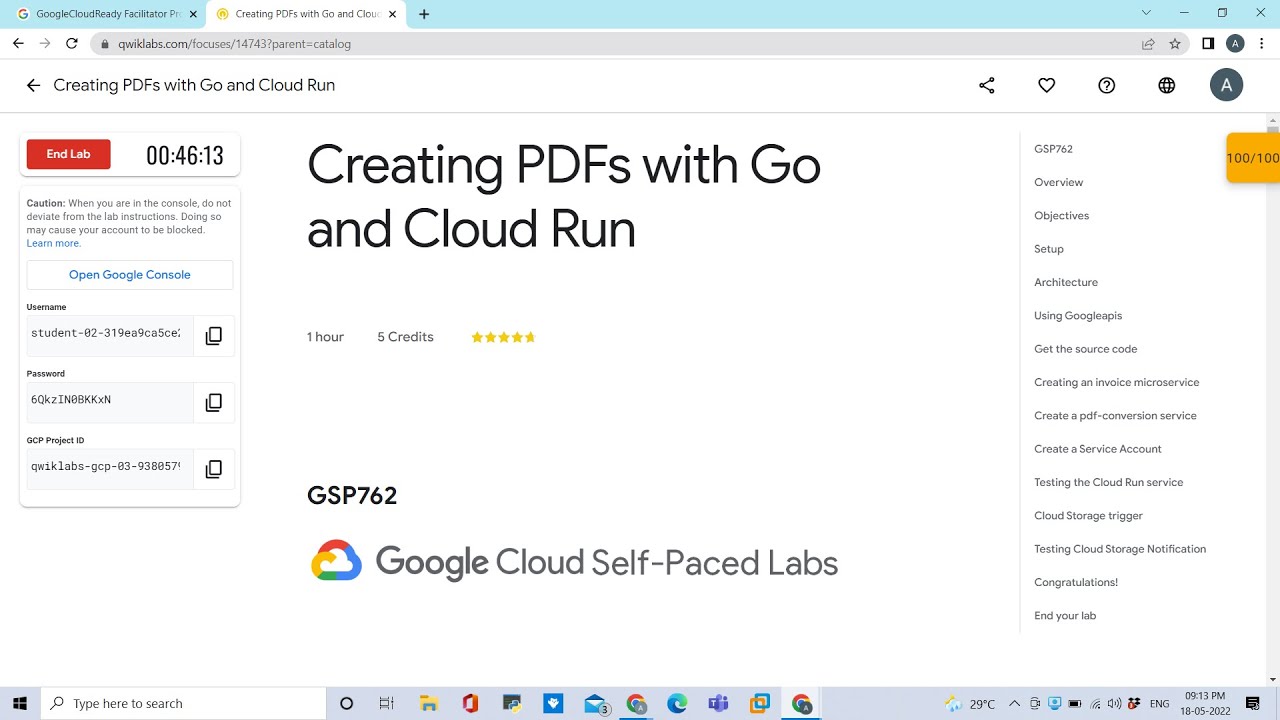 Creating PDFs with Go and Cloud Run #qwiklabs #googlecloudfacilitators #gcp #quests