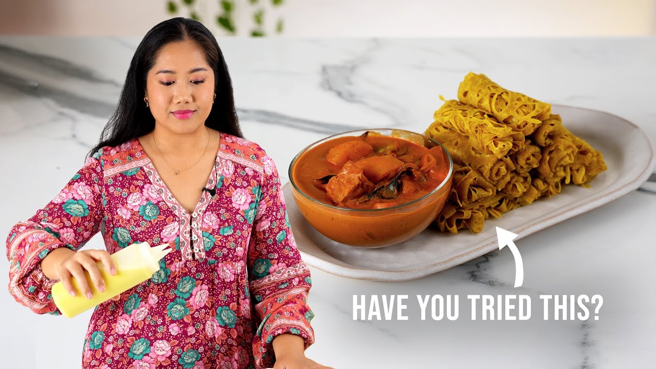 Vegan Roti Jala with Chicken Style Veggie Curry
