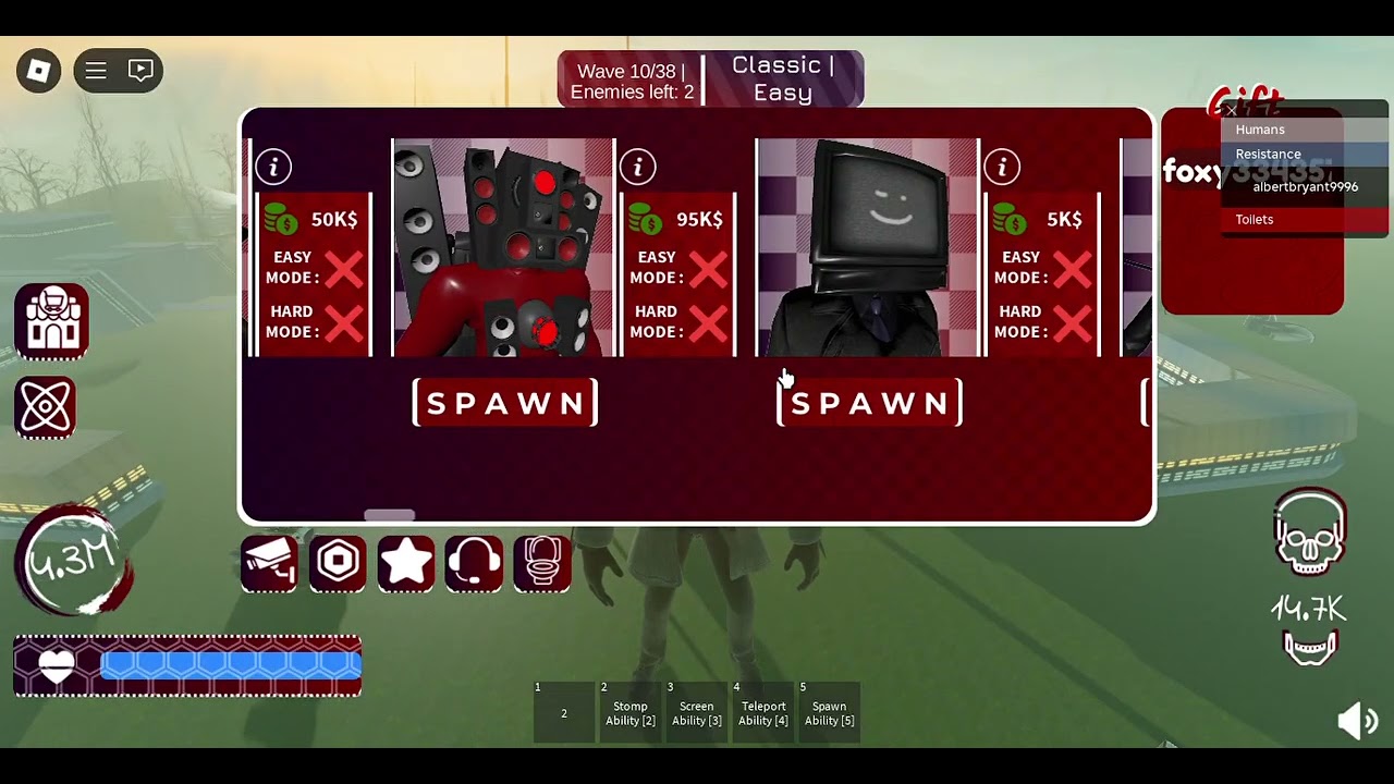 showcasing all tv's in toilet defenders