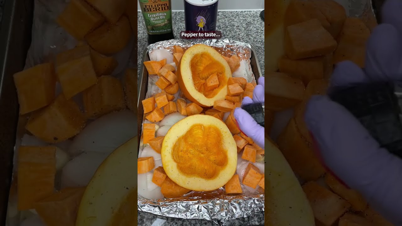 Autumn Seasonal - Baked Pumpkin & Sweet Potato Soup
