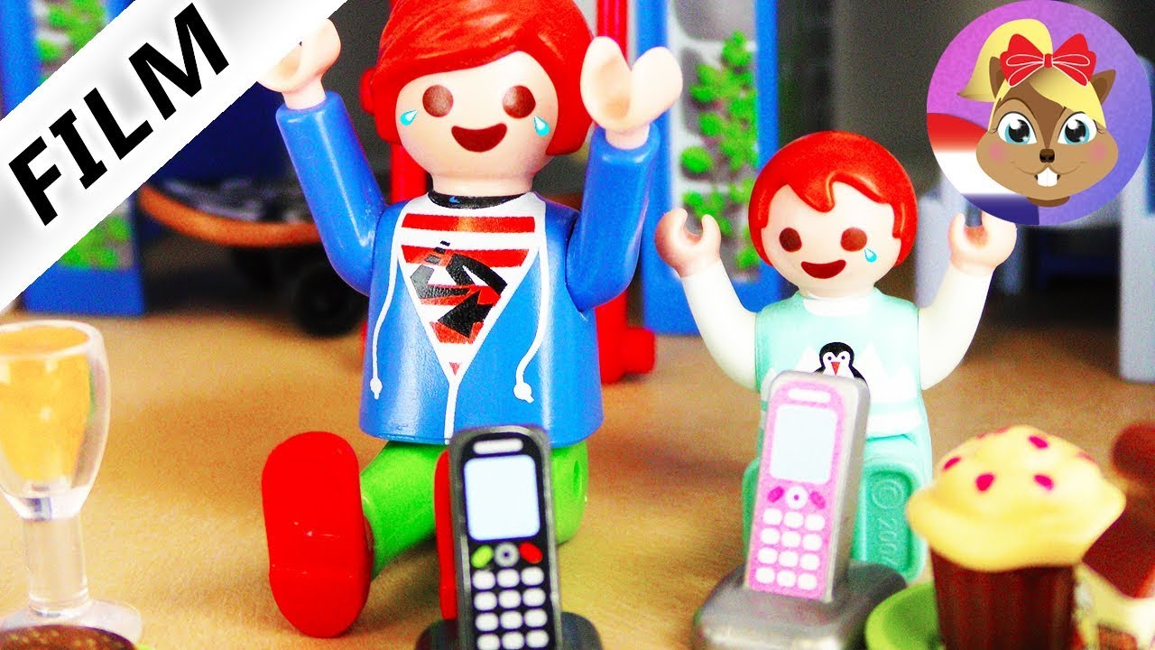 Playmobil video Nederlands - JULIAN & EMMA HALEN TELEFOONPRANKS UIT BIJ VRIENDEN!