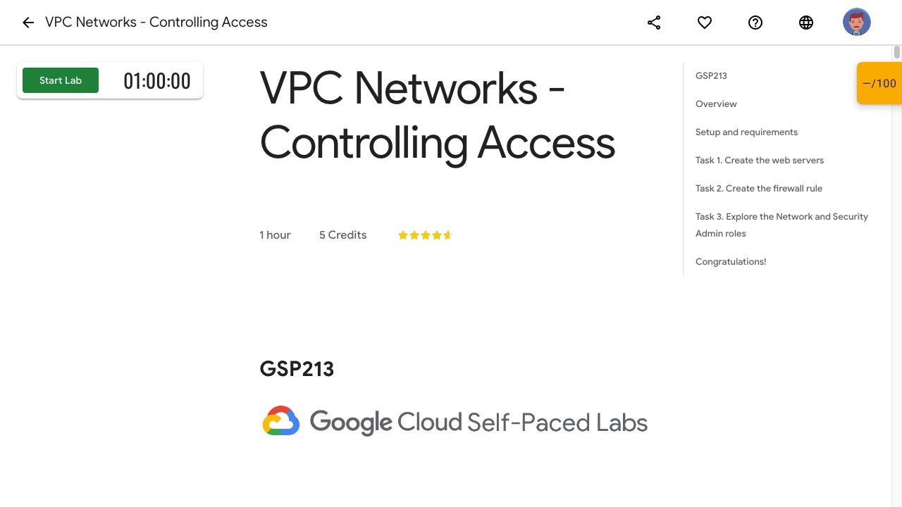 VPC Networks   Controlling Access GSP213