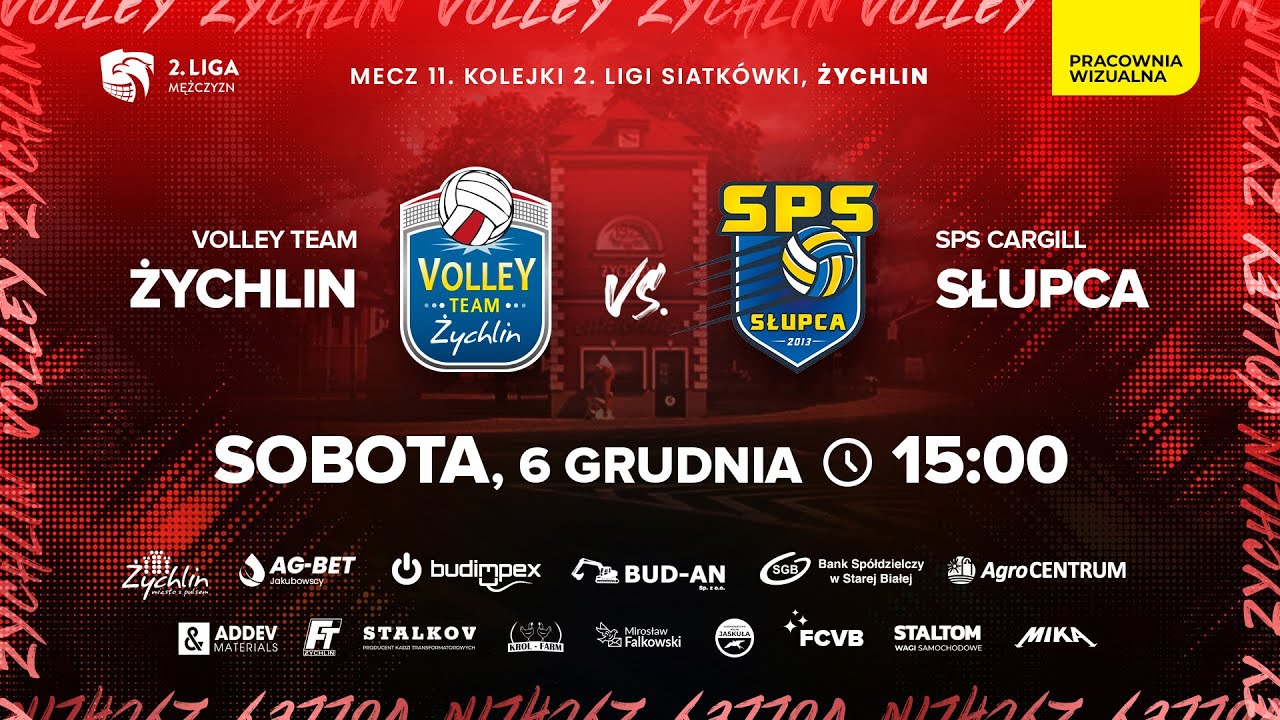2 Liga. Volley Team Żychlin  - SPS Cargill Słupca | Mecz 11. kolejki Grupy A.