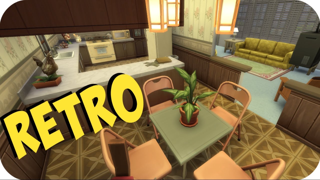 The Sims 4: SPEED BUILD | RETRO 80's Outdated Ugly HOUSE (NO CC)