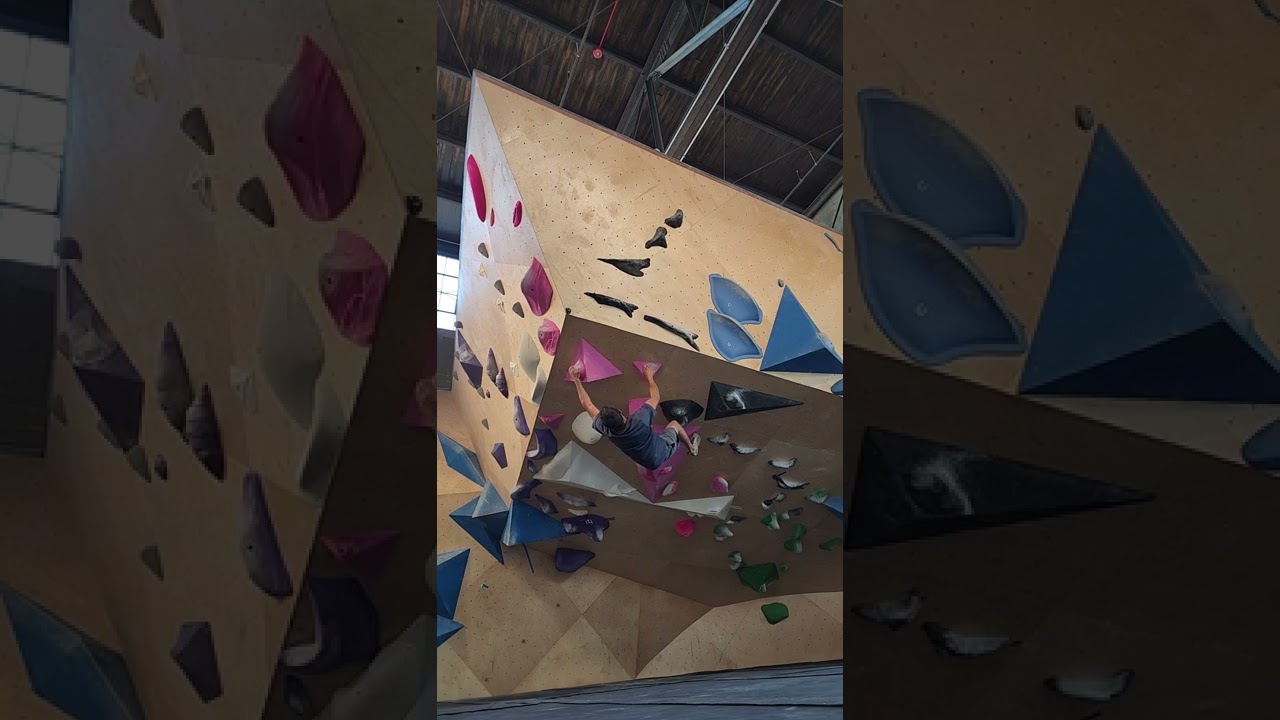 THIS V5 CAVE ROUTE WAS TENSION BASED #bouldering #indoorbouldering #climbing #rockclimbing