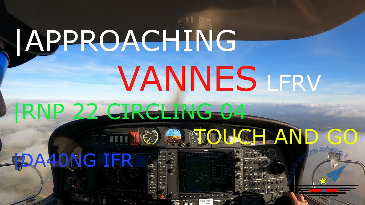 APPROCHE IFR VANNES LFRV | DA40NG | IFR | 4K
