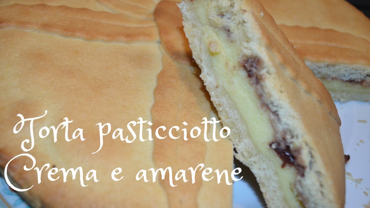 Torta pasticciotto leccese,crema e amarene