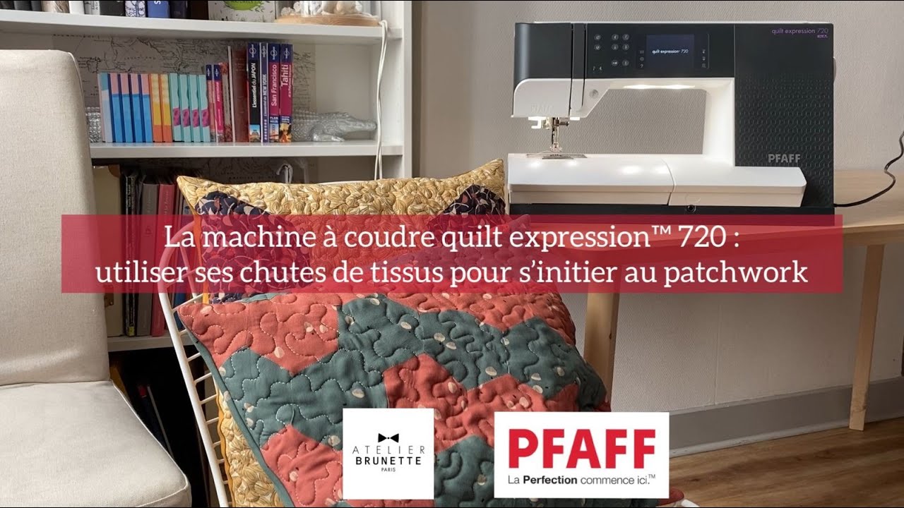 Machine à coudre PFAFF® Quilt expression™ 720 : coussin patchwork