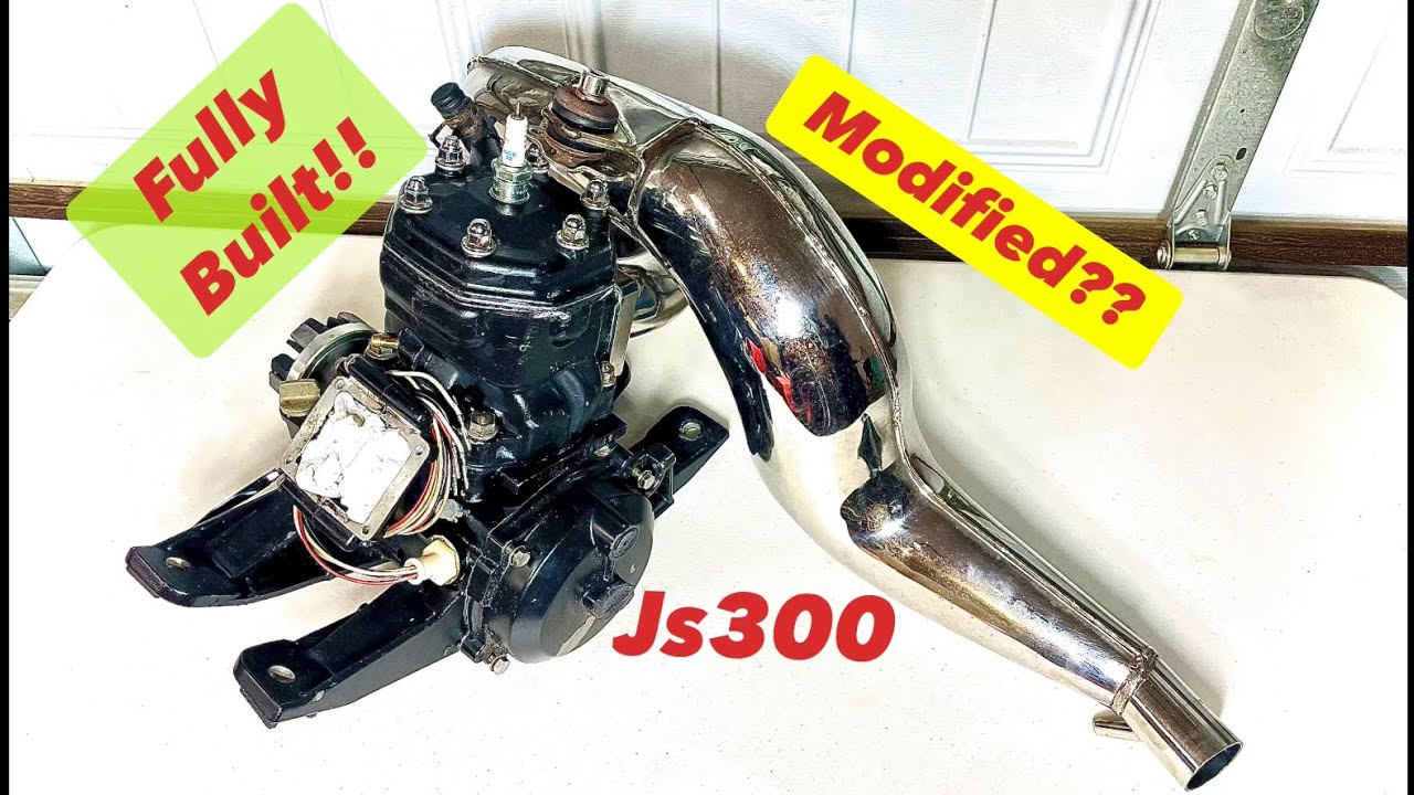 (P5) Переделка двигателя винтажного гидроцикла JS300! Труба Kerker. #2stroke #300sx #Kawasaki