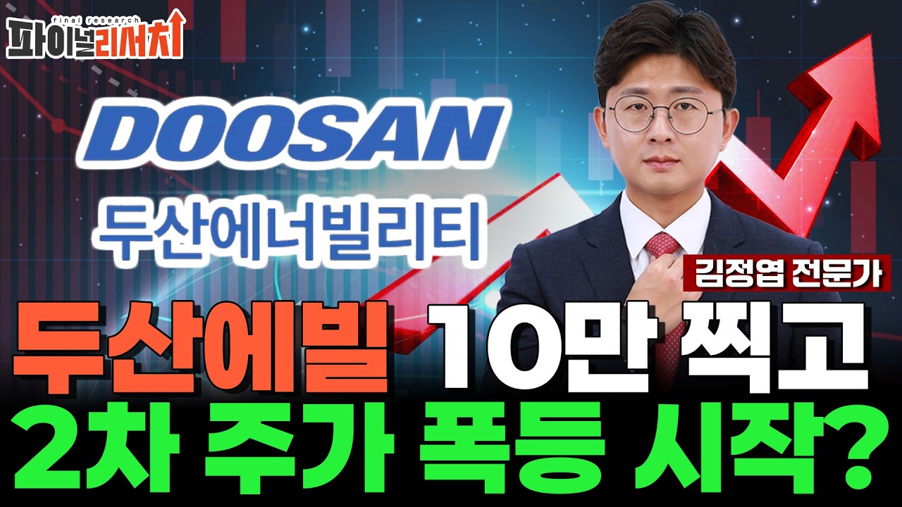 두산에너빌리티 원전주 대장! 10만 돌파 시 2차 주가 폭등 옵니다!