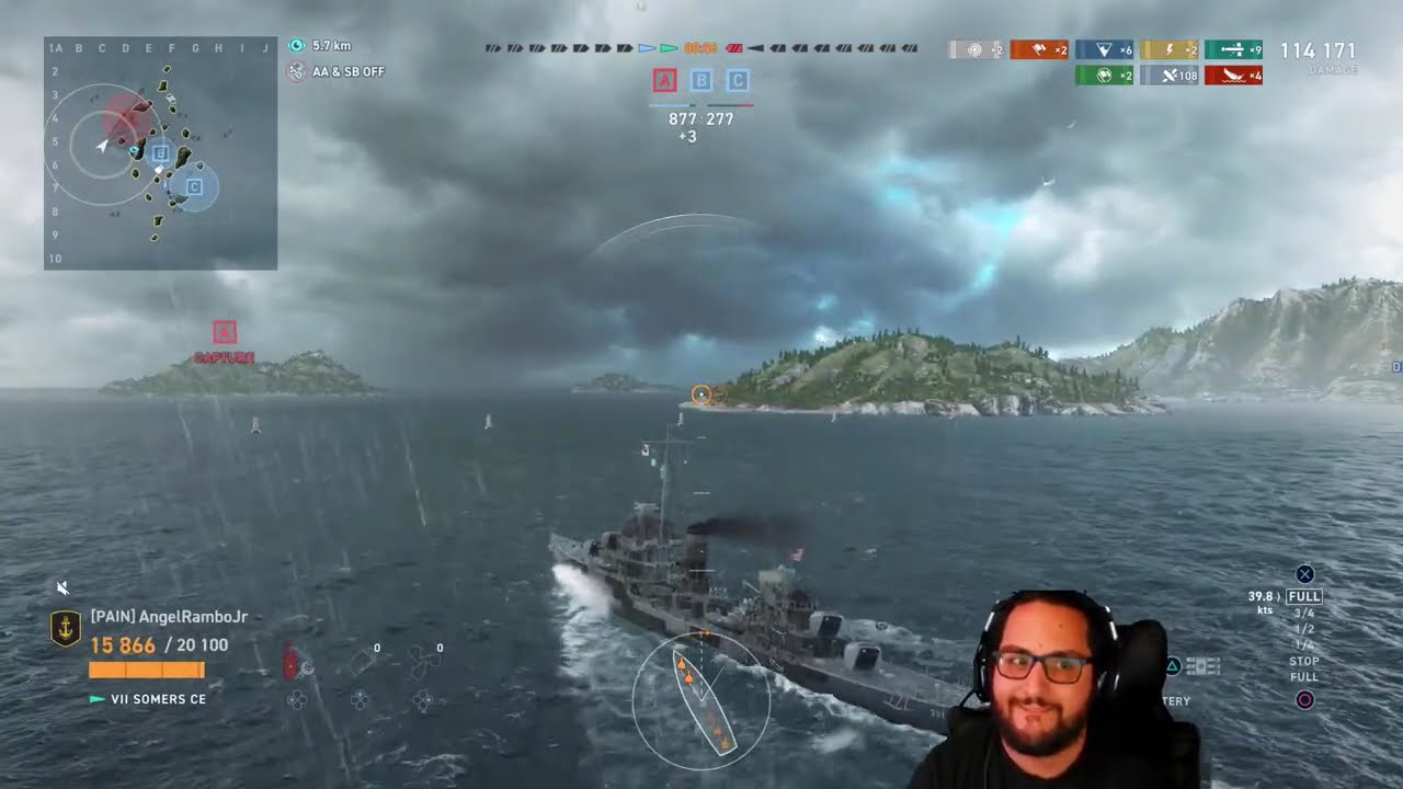 Insane Fail div with Somers..World of Warships: Legends