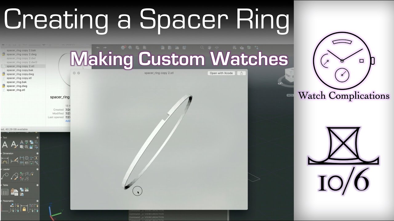 Making Custom Watches: Creating a spacer ring
