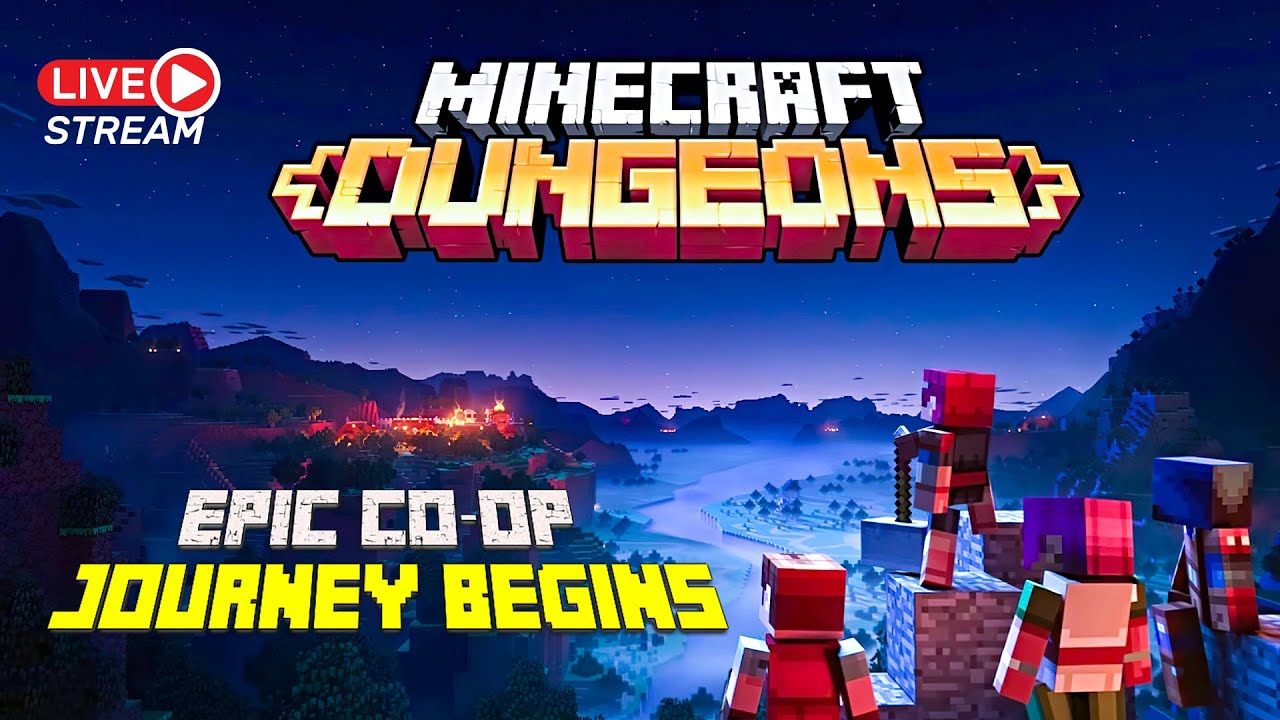 🔴 LIVE | Entering the Dungeons ⚔️ Minecraft Dungeons Co-Op Adventure #minecraft #livestream #gaming