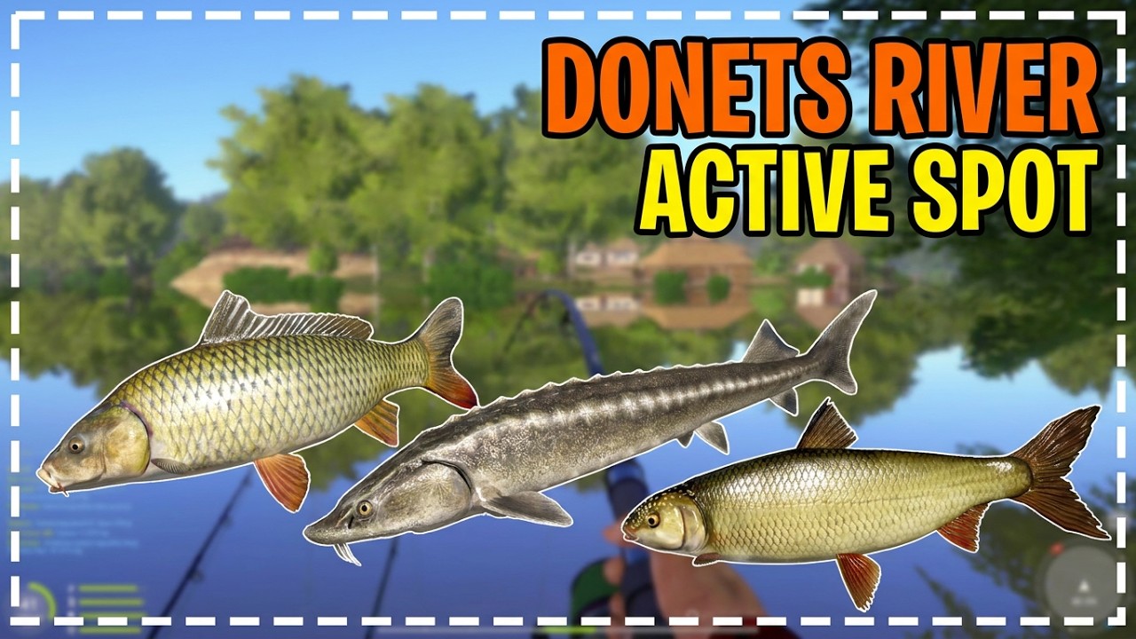 Russian Fishing 4 RF4  | Seversky Donets River SPOT | wild carp, catfish, sturgeon, kutum, burbot
