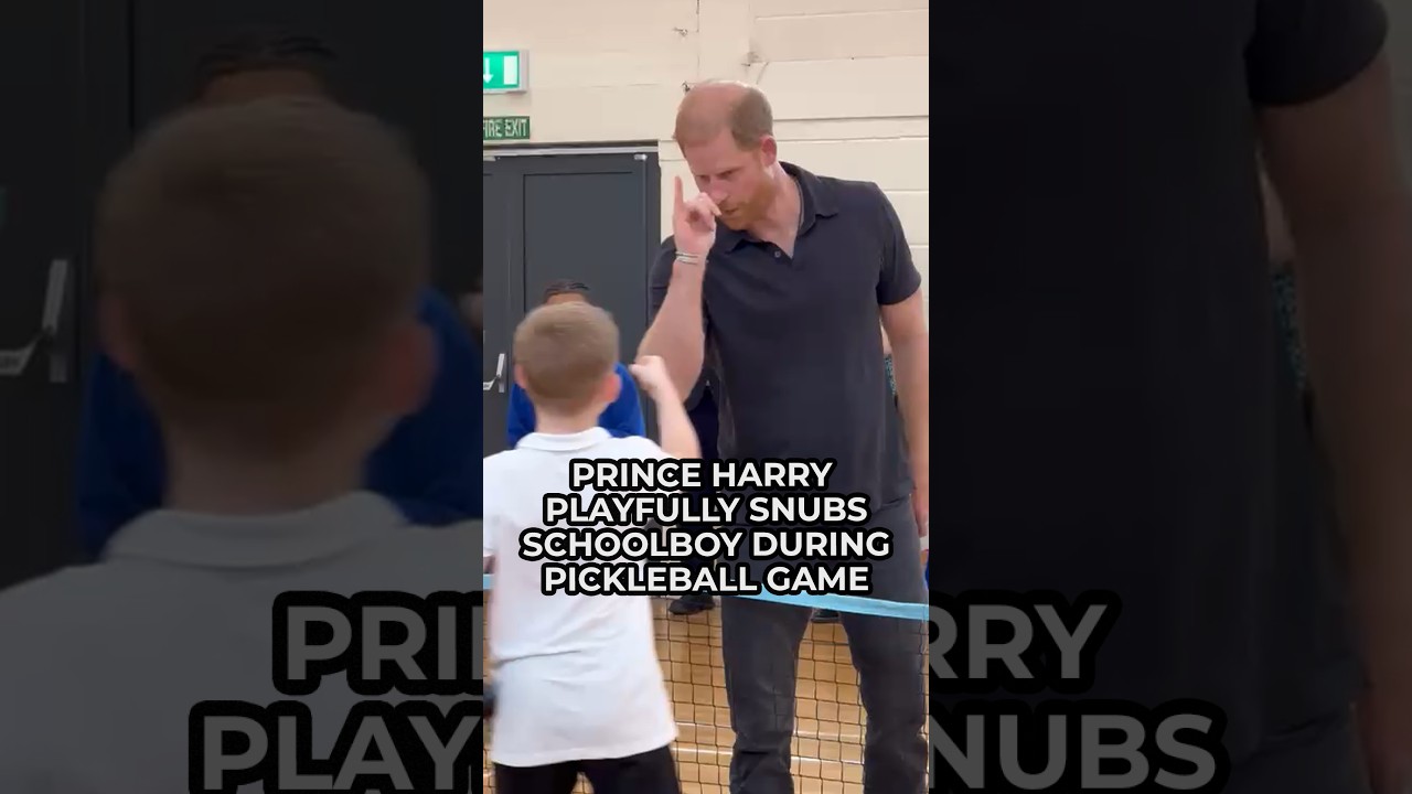 Prince Harry PLAYFULLY SNUBS schoolboy during pickleball game at Invictus event
